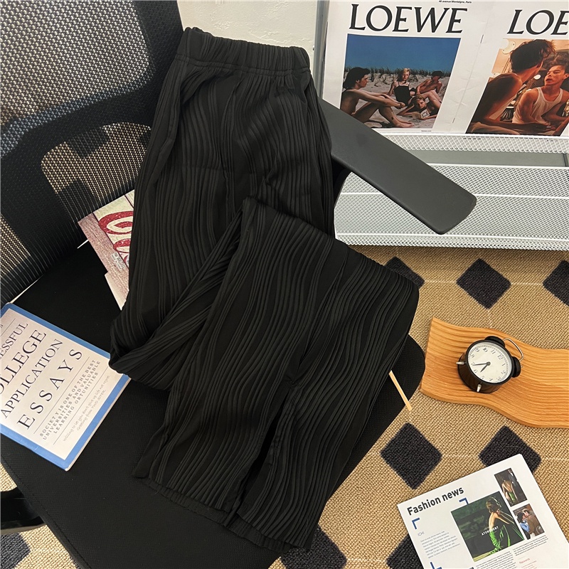 Quần dài SUXI ống rộng lưng cao đơn giản thời trang mùa hè xinh xắn cho nữ