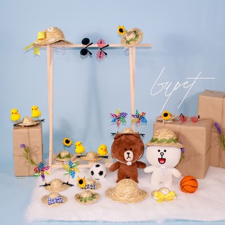 NÓN CÓI MŨ RƠM ĐỘI ĐẦU CUTE CHO CHÓ MÈO