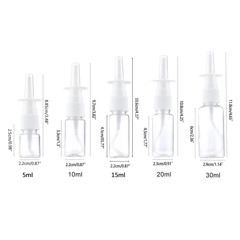 Set 5 Chai Rỗng Dạng Xịt Dùng Để Đựng Mỹ Phẩm Khi Trang Điểm