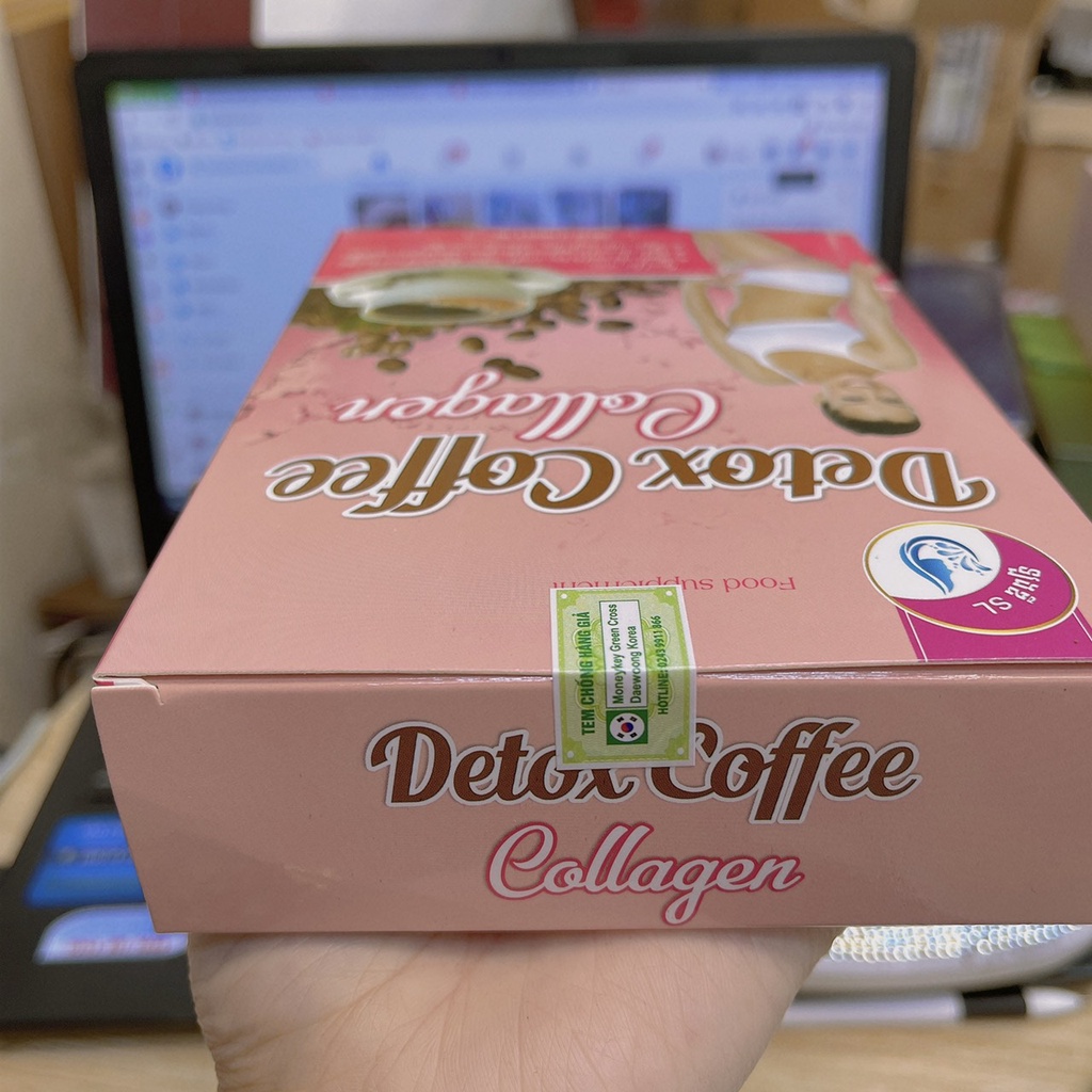 Cà phê giảm cân detox collagen - Detox Coffe Colagen Hộp 10 gói