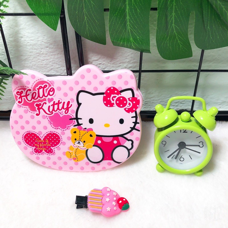 Gương mini kèm lược đầu mèo kitty