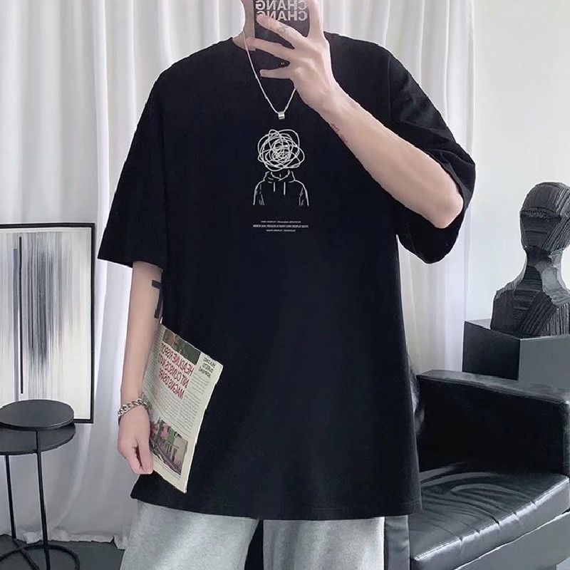 Áo Thun Tay Ngắn Dáng Rộng In Chữ Phong Cách Hip Hop Đường Phố Hàn Quốc Thời Trang Mùa Hè Cho Nam Và Nữ