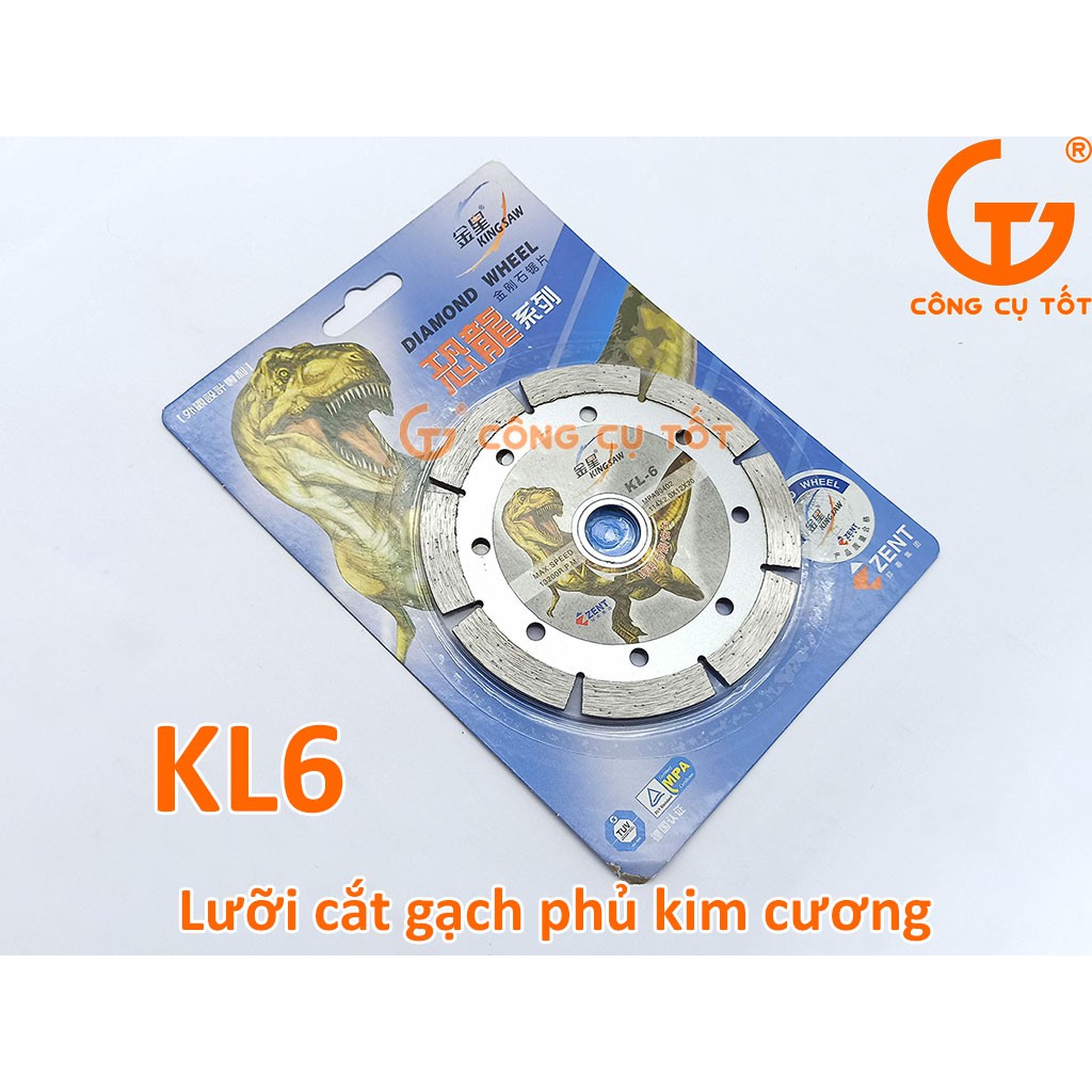 Lưỡi cắt gạch đá Khủng Long KL6 phủ kim cương 114x2.0x12x20mm 13200rpm