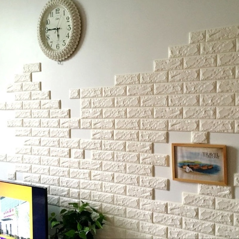 Miếng dán tường Tấm xốp dán tường gạch 3d cách âm / tấm xốp cách nhiệt/giấy dán tường phòng ngủ 35 * 30CM