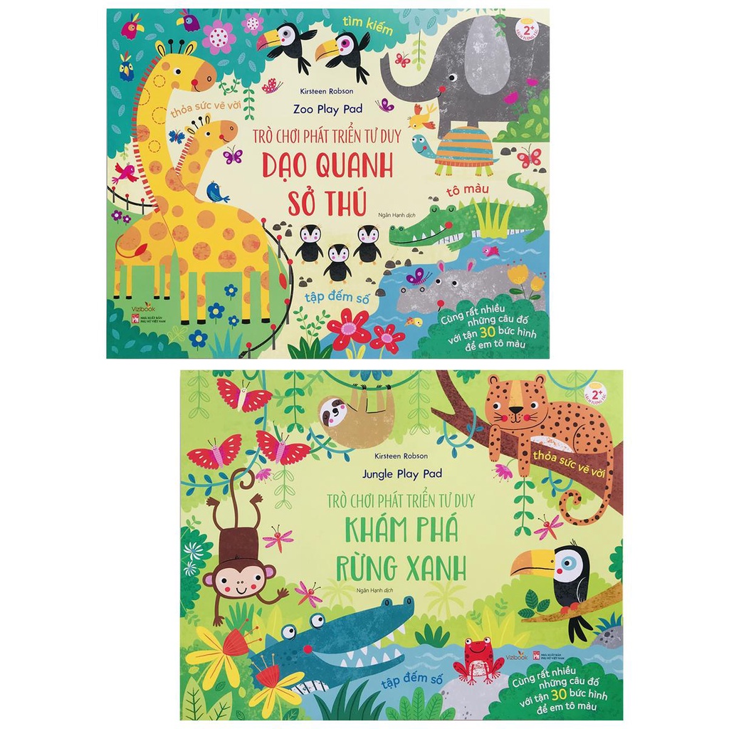 Sách - Trò Chơi Phát Triển Tư Duy - Bộ 2 quyển (Sách Tương Tác 2+ tuổi) lẻ tùy chọn