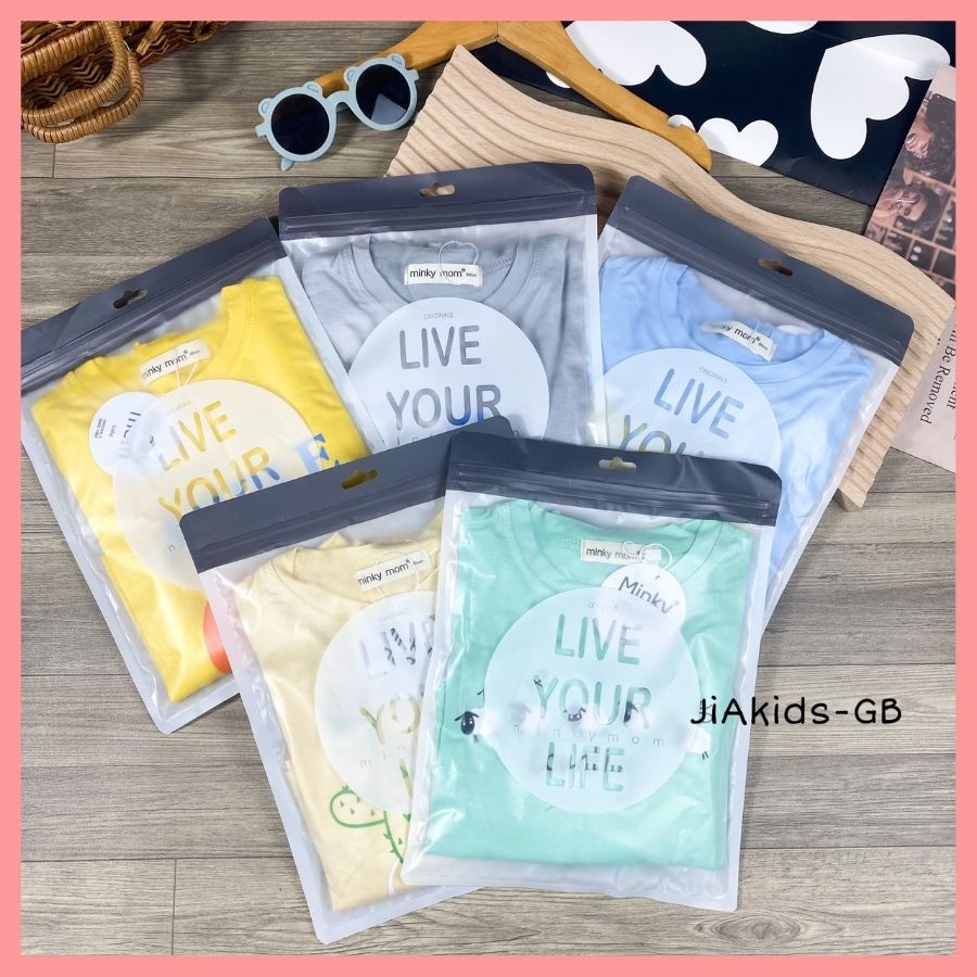 Bộ Thun Lạnh Dài Tay Cho Bé Trai Bé Gái 8-19kg -TD-IN61 In Hoạ Tiết Tối Giản Chất Vải Thoáng Mát