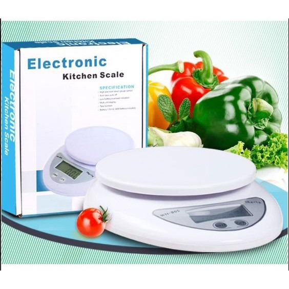 Cân tiểu ly , cân nhà bếp KITCHEN SCALE MAX 5kg (Trắng)