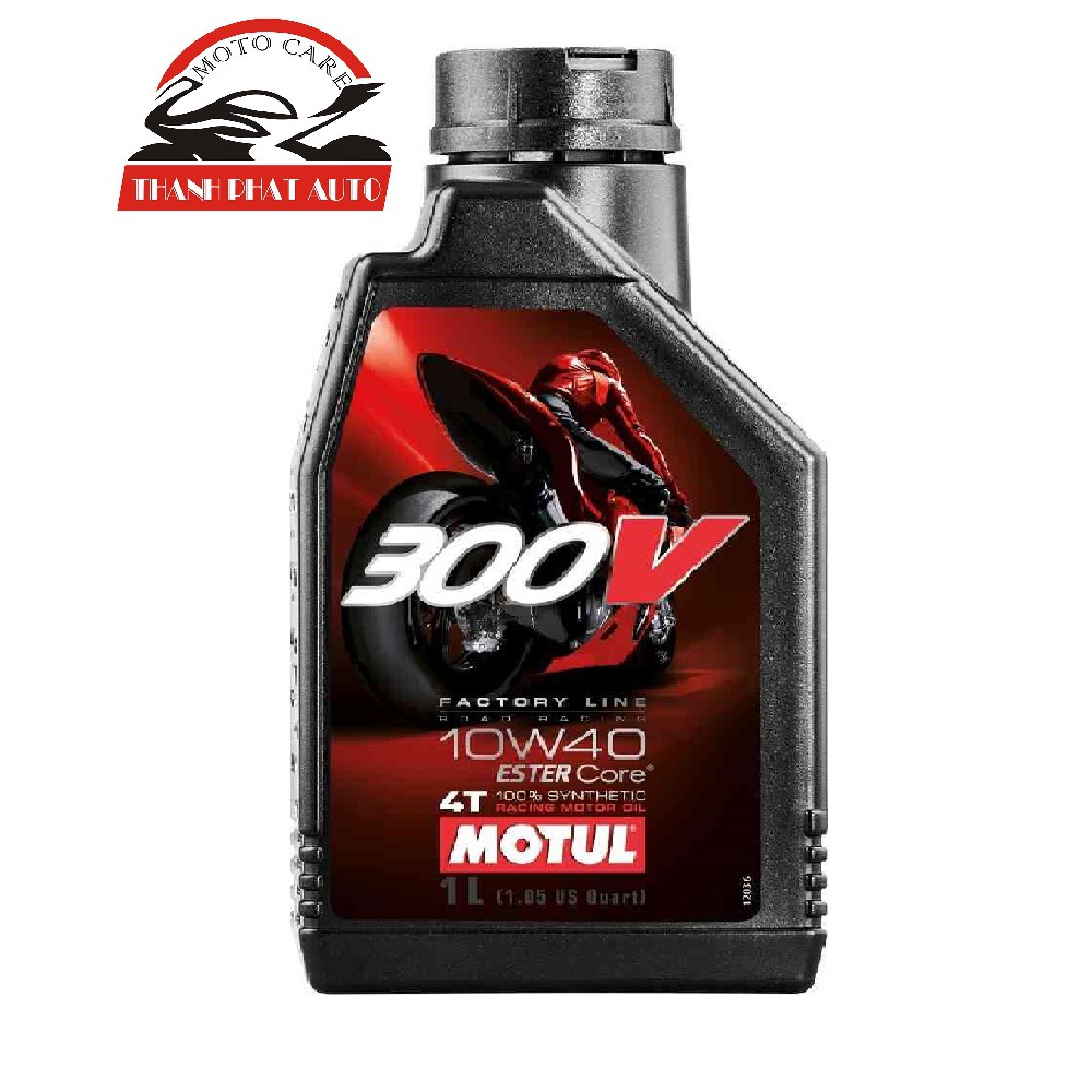 Nhớt cho xe mô tô phân khối lớn Motul 300V Factory Line 10W40 1L