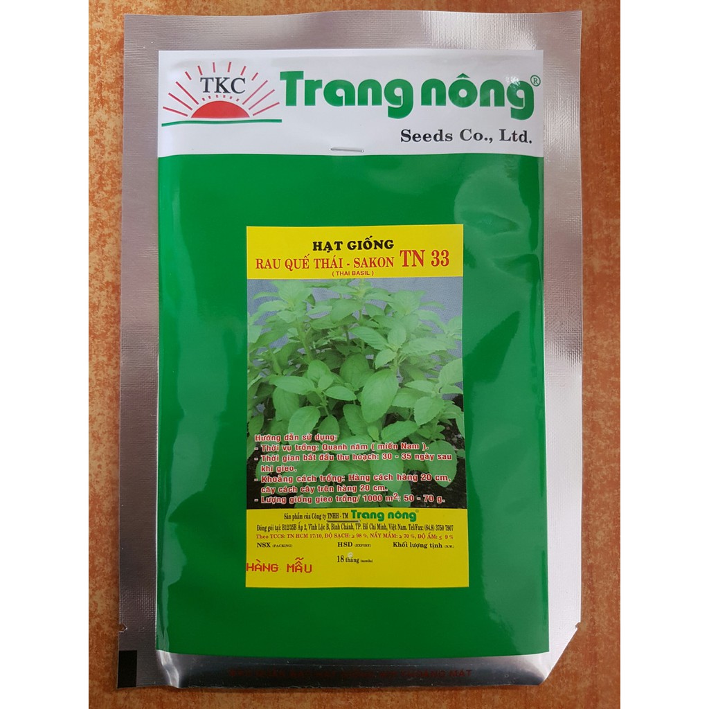 Hạt Giống Rau Quế 10 Gram