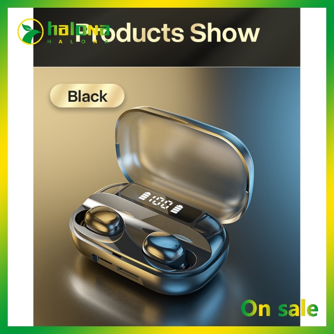 Halo Tws Wireless Headset Hifi Stereo 5.0 Bluetooth-compatible In-ear Earbuds Hands-free High-definition Call Headset