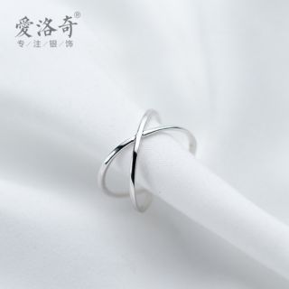 (Sẵn 1)Nhẫn chéo S925