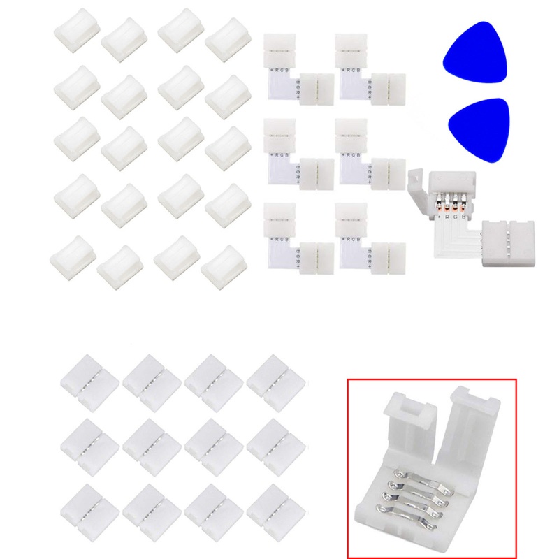 Set 40 Đầu Nối 4 Pin Chữ L Cho Dây Đèn LED 5050