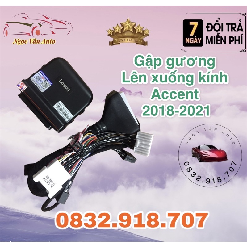 Tự Động Gập Gương Lên Xuống Kính Accent 2018 2019 2020 2021 Hãng Lasixi