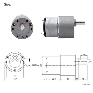 Động cơ giảm tốc JGB37 12V 80rpm