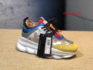 VERSACE CHAIN REACTION Giày thể thao Nam nữ Giày thể thao Cặp đôi Giày thường V-1 Màu vàng xanh 36-45