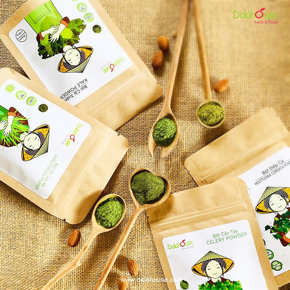 BỘT RAU CỦ SẤY LẠNH DALATHOUSE 50g dùng detox, tạo màu, làm bánh, cho bé ăn dặm