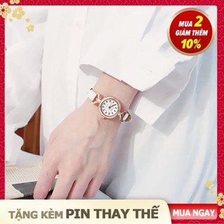 [Tặng kèm pin loại tốt] Đồng hồ nữ Viser, mặt tròn 17mm, dây da, nhỏ nhắn dễ thương - 5 màu thời trang