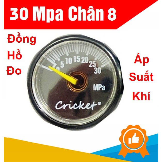 Đồng hồ đo áp suất - chân 8mm - 30MPa   pkb 🍂