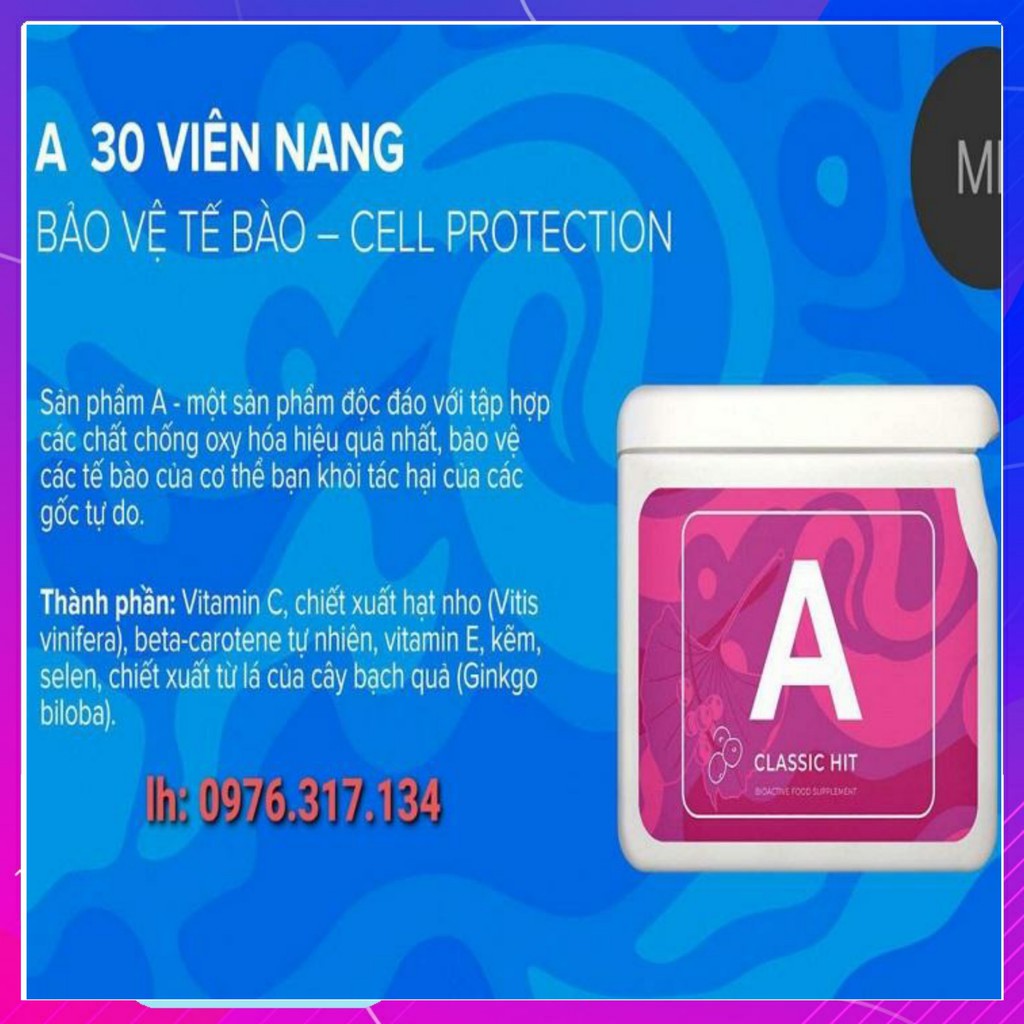 [ GIÁ SỈ ] - Project V - A (Antiox) Vision - Hỗ trợ giảm oxy hóa và bảo vệ tế bào của cơ thể - Hộp 30 viên