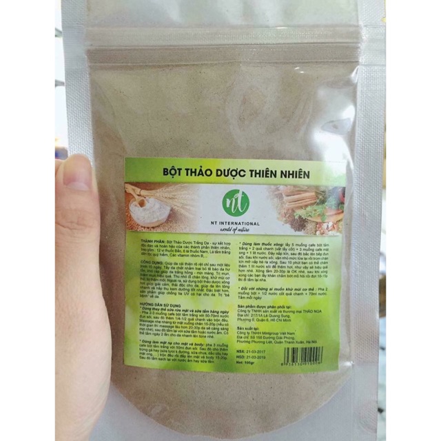 Bột thảo dược thiên nhiên NT white