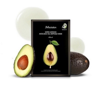 Mặt Nạ Giấy Dưỡng Ẩm Sâu Chiết Xuất Bơ Jmsolution Water Luminous Avocado Oil Ampoule Mask Black