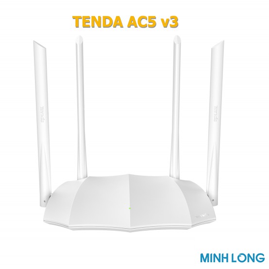 Cục phát wifi xuyên tường Tenda 4 râu AC5v3 AC1200 - 2 băng tầng 5ghz mẫu mới