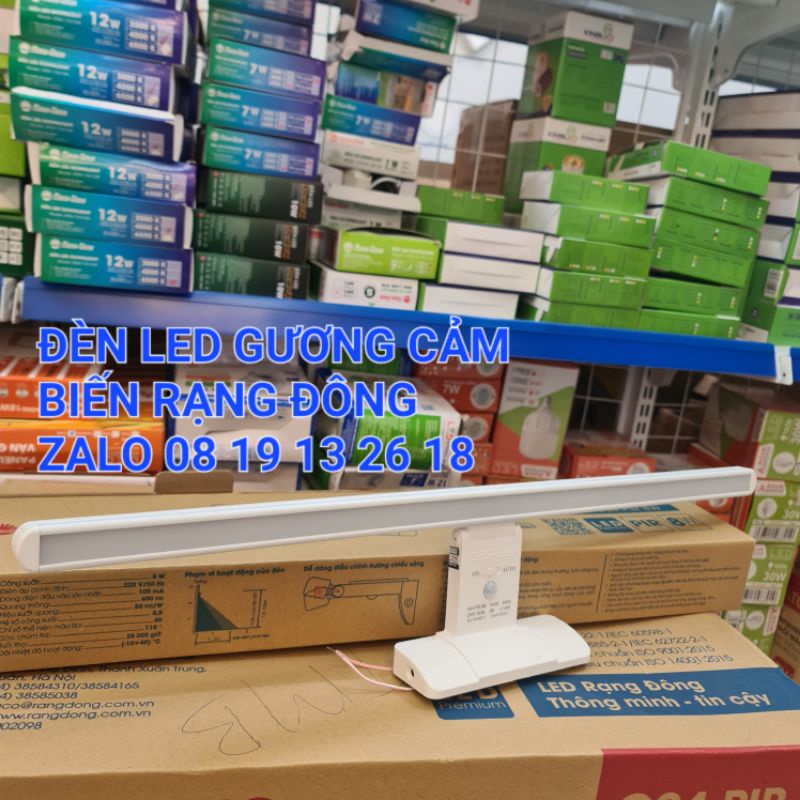 Đèn Led GƯƠNG Cảm Biến 8W Rạng Đông, thông minh cao cấp, mã G04.PIR 8W