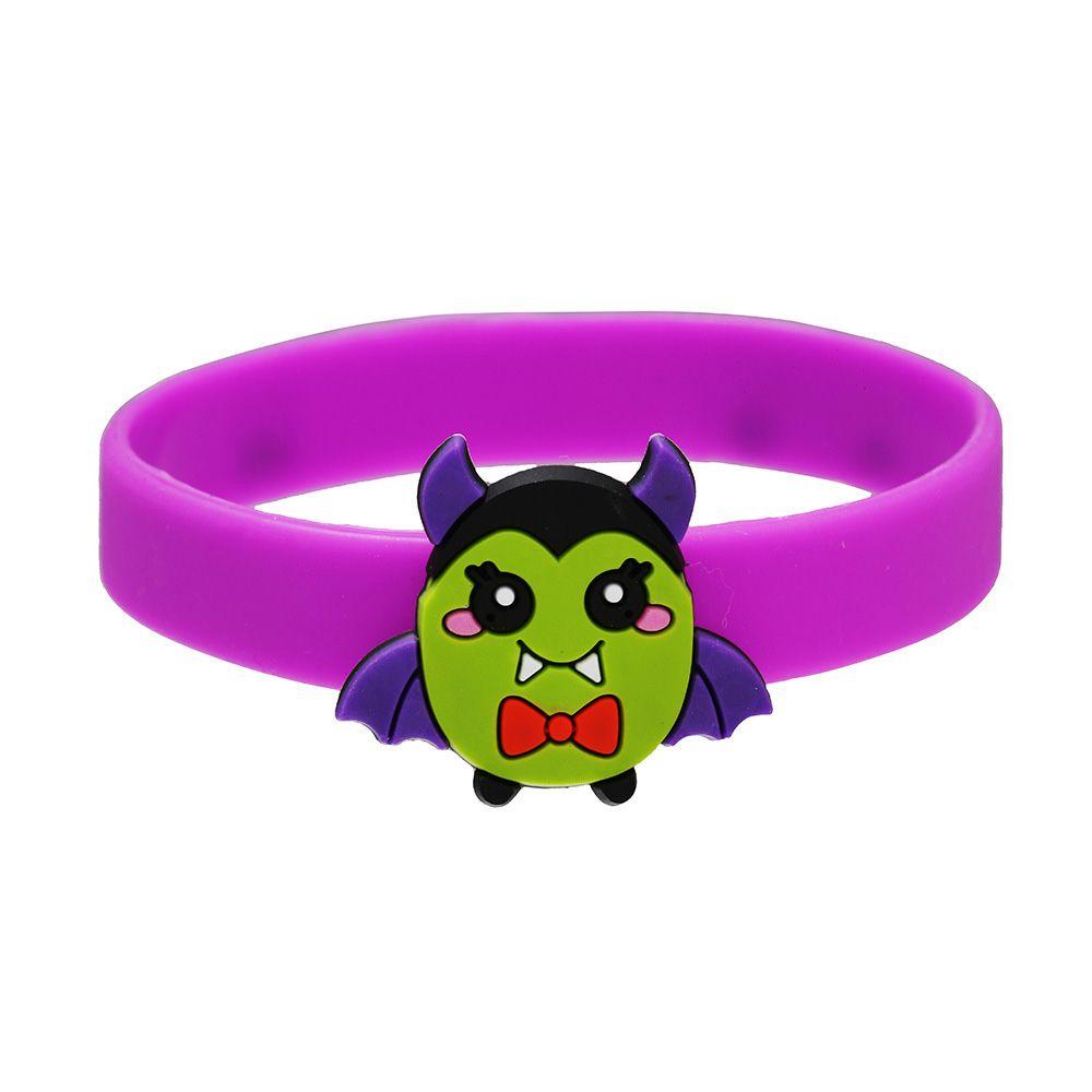 Vòng Đeo Tay Silicone Hình Trái Bí Ngô Đầu Lâu Trang Trí Tiệc Halloween Cho Bé