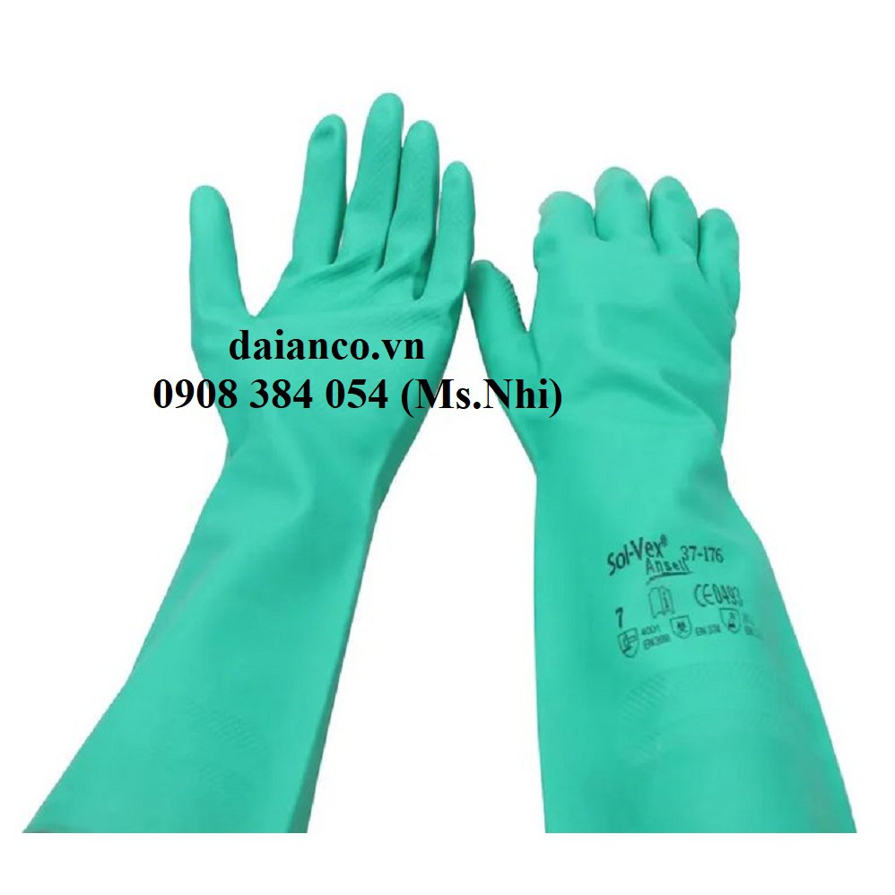 GĂNG TAY CHỐNG HÓA CHẤT ANSELL 37-176- HÌNH THẬT, HÀNG SẴN