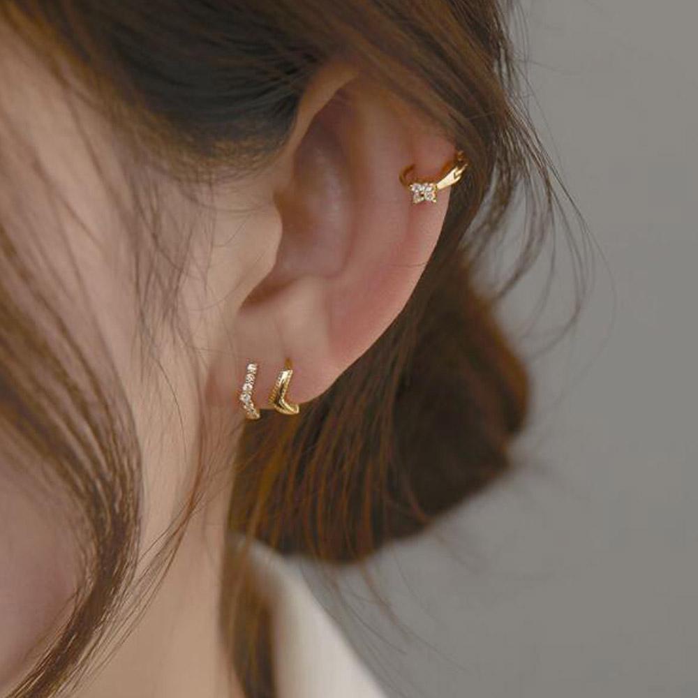 Bông Tai HìNh Hoogie Nhỏ Xinh ThờI Trang|Bông Tai Helix CZ Che Sụn Tai
