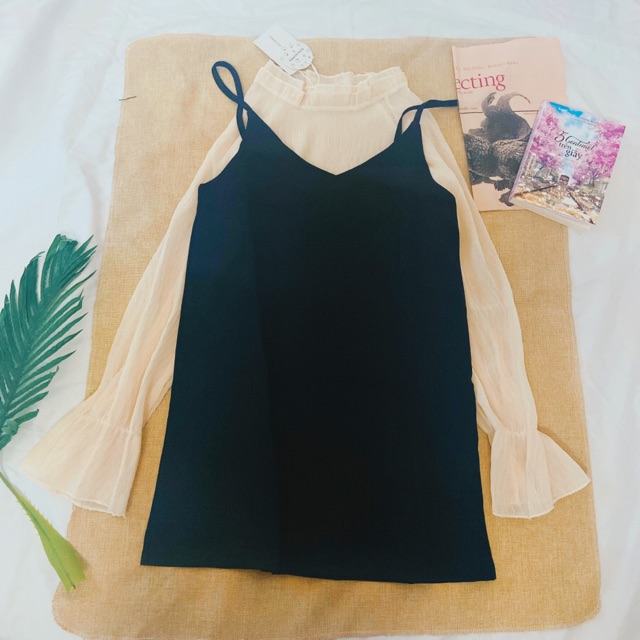 [Có sẵn +ảnh thật] Set váy yếm + sơmi Hàn Quốc thanh lịch 2021 | BigBuy360 - bigbuy360.vn