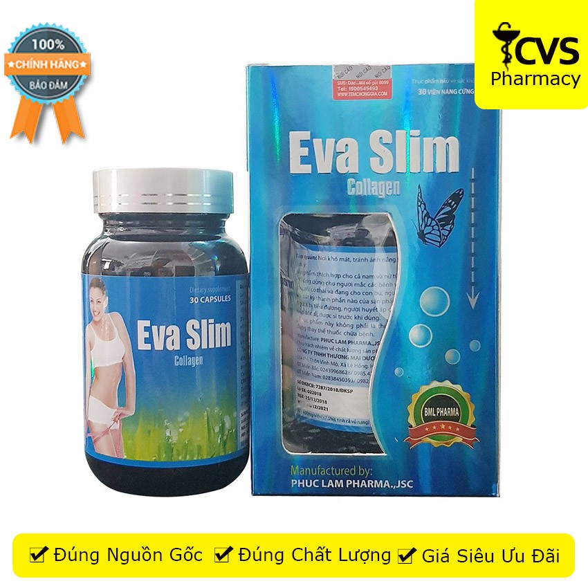 Eva Slim Collagen (2 hộp) giảm cân đẹp da - cvspharmacy