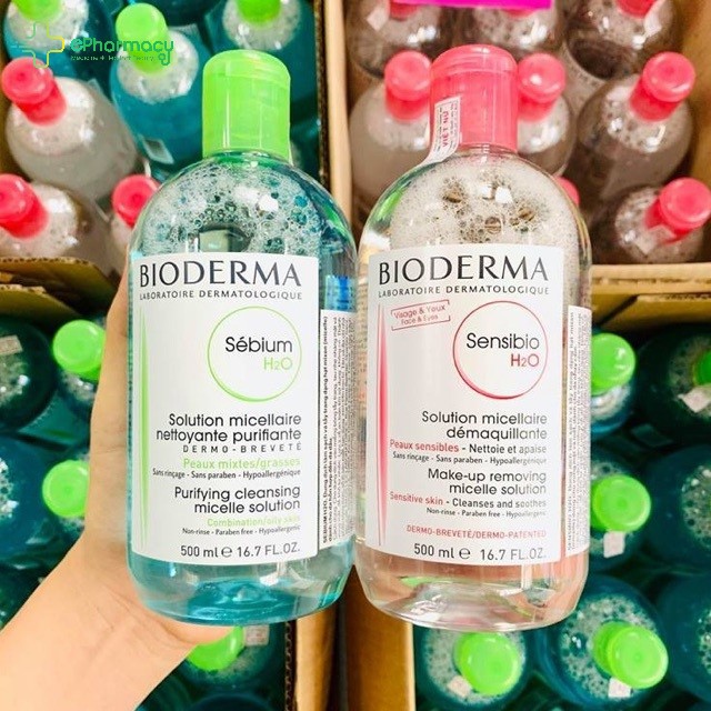 Nước tẩy trang Bioderma cho da nhạy cảm - Bioderma Sensibio + Sebium H2O 500ml