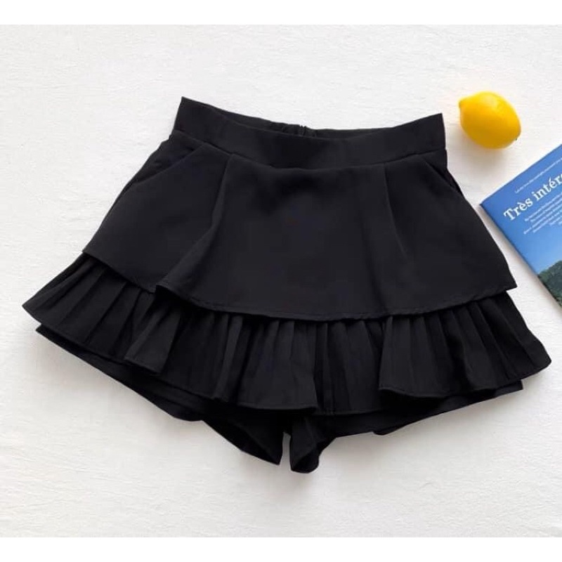 Chân váy 2 tầng form ngắn  sexy, chân váy xòe ngắn xếp ly 2 lớp có quần trong [Quảng Châu cao cấp] | BigBuy360 - bigbuy360.vn