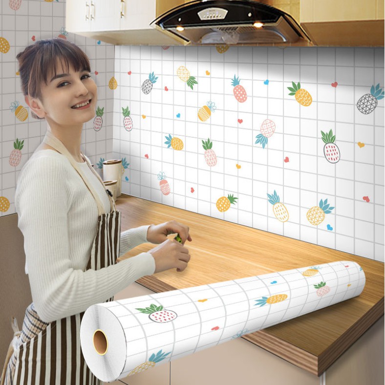 Decal dán bếp tráng nhôm TRÁI THƠM khổ rộng 60cm