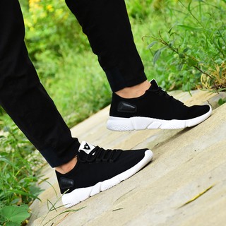Giày Nam Sneaker POSA PSSP010 ( Đen - Xám ) .