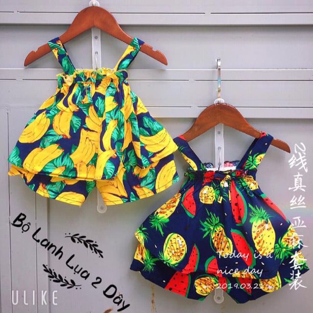 Bộ Lanh 2 Dây Bé Gái 9-25kg