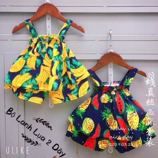 Bộ Lanh 2 Dây Bé Gái 9-25kg
