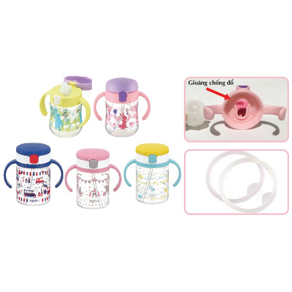 Bình Tập Uống Ống Hút Aqulea Richell