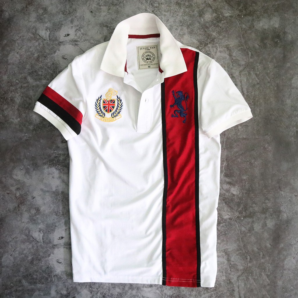 Áo thun nam có cổ phối logo sư tử cao cấp KENSTORE89 ATV067 | BigBuy360 - bigbuy360.vn