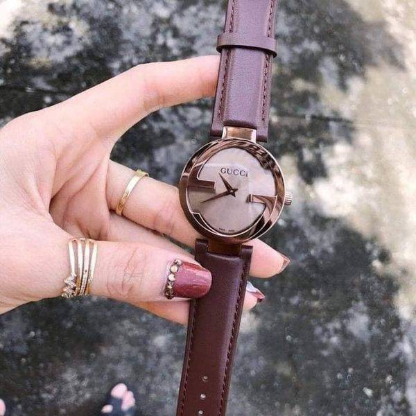 Đồng Hồ Nữ Gucci Interlocking G Small Brown YA133504