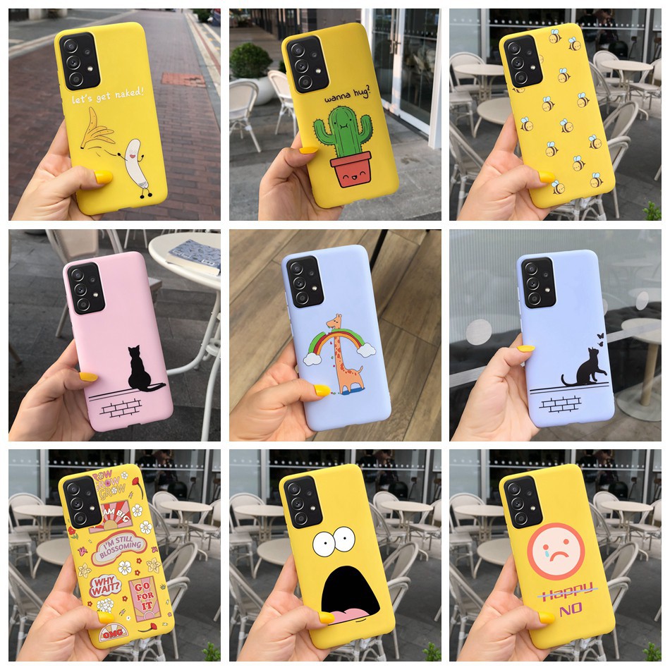 Ốp Lưng Silicone Mềm In Hình Emoji Cho Samsung Galaxy A52 5g A12 A02S