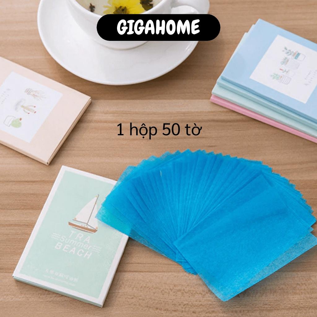 Giấy Thấm Dầu GIGAHOME Hộp Giấy Thấm Dầu Da Mặt 50 Tờ, Giữ Da Sạch, Không Bị Bã Nhờn 7305