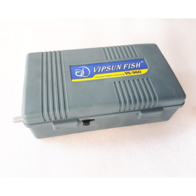 Máy sủi khí oxy chạy pin 1 vòi VIPSUN VS-960 (+ Dây Sủi + Đá Sủi)
