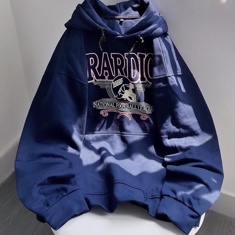 Áo Hoodie Nỉ Lót Bông Form Rộng RARDIC /Màu Xanh Than 2t clothes