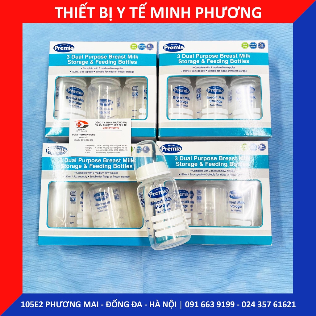 Combo 3 bình trữ sữa 2 trong 1 cao cấp