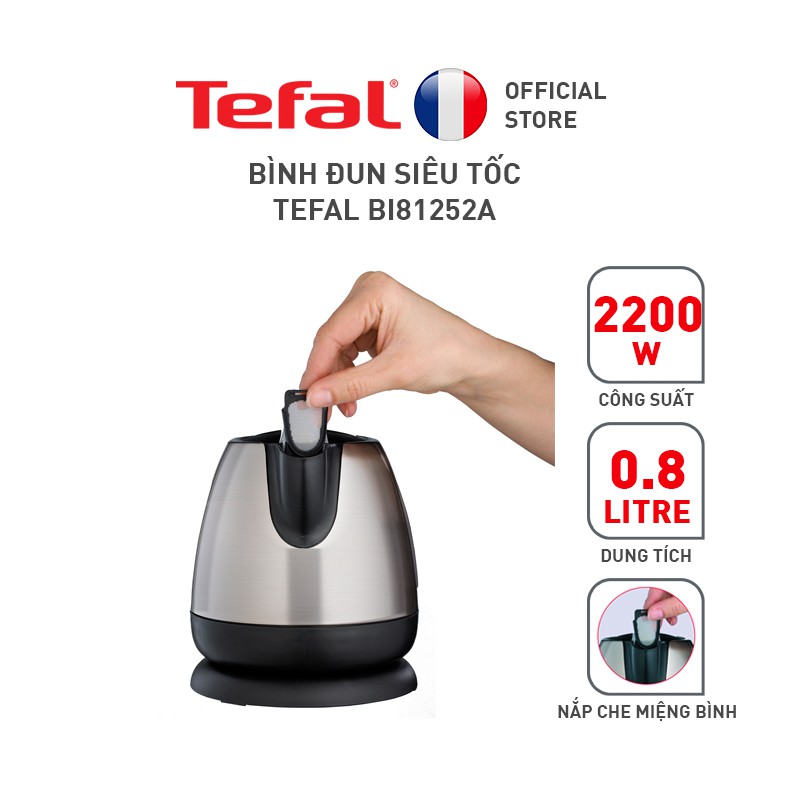 [GIFT] Bình đun siêu tốc Tefal BI81252A - 0.8L - inox