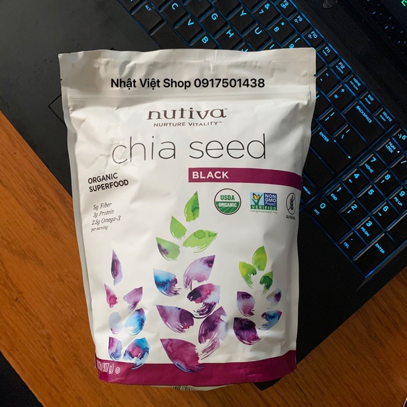 Hạt Chia Nutiva 907g (Date:T6/2023)