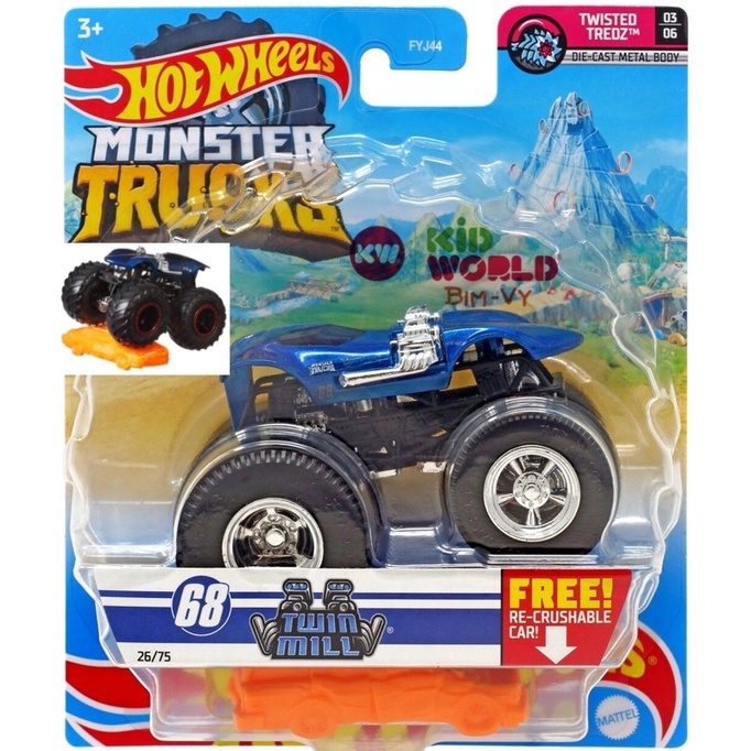 Xe mô hình Hot Wheels Monster Trucks Twin Mill HBK60.