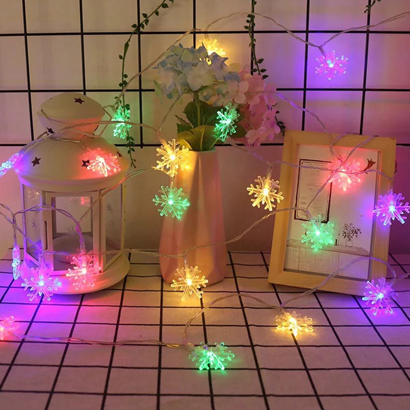 Đèn LED Hình Bông Tuyết Trang Trí Cây Thông Giáng Sinh Năm 2021 Krismas 2021